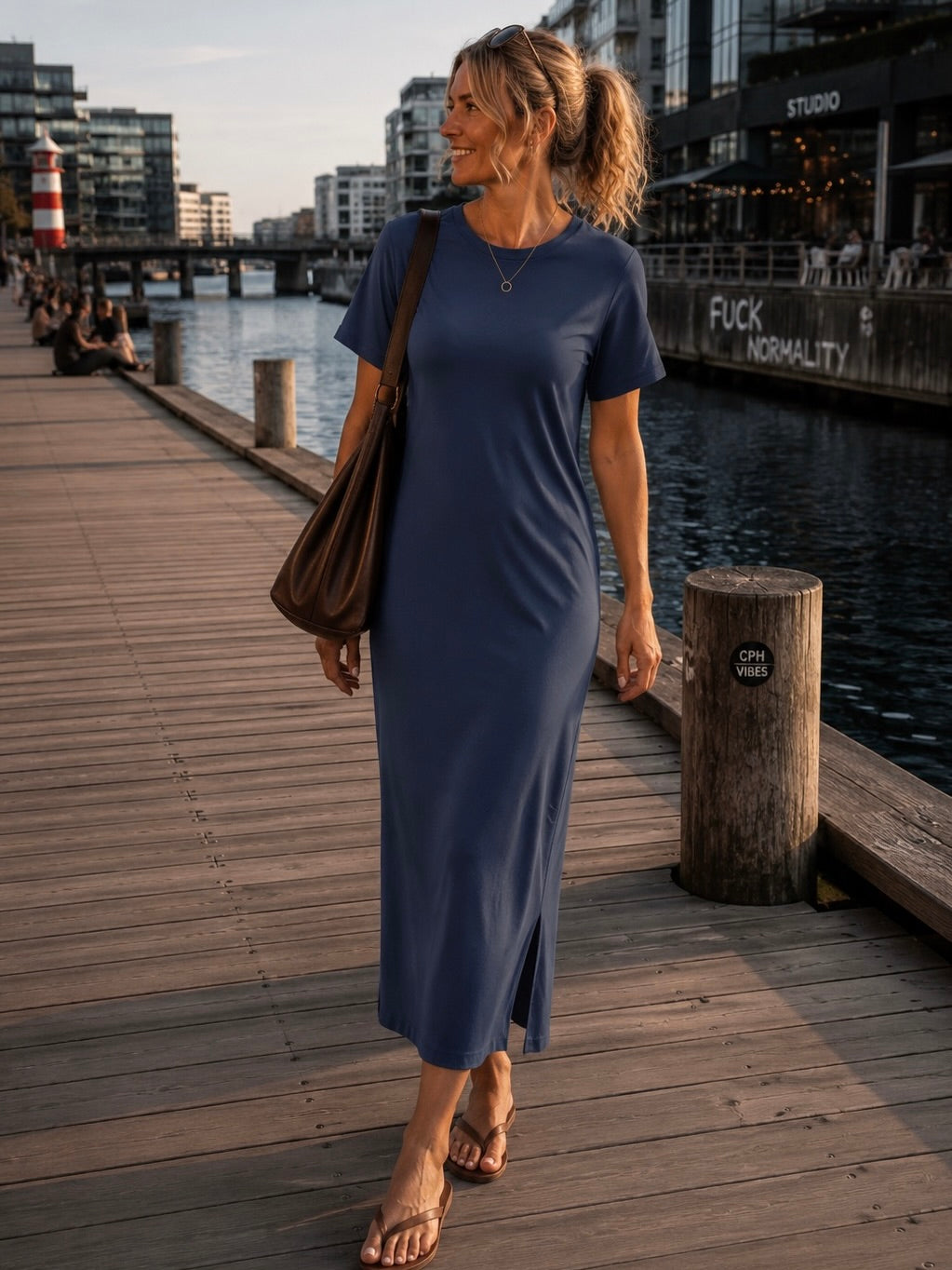 Good Times Dress - Denim Blue