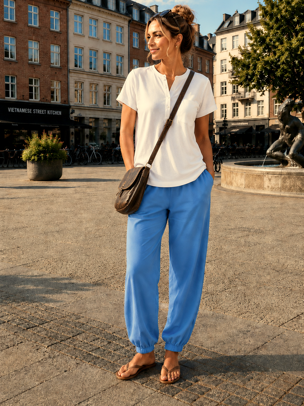 Comfy Pants Cotton - Blue