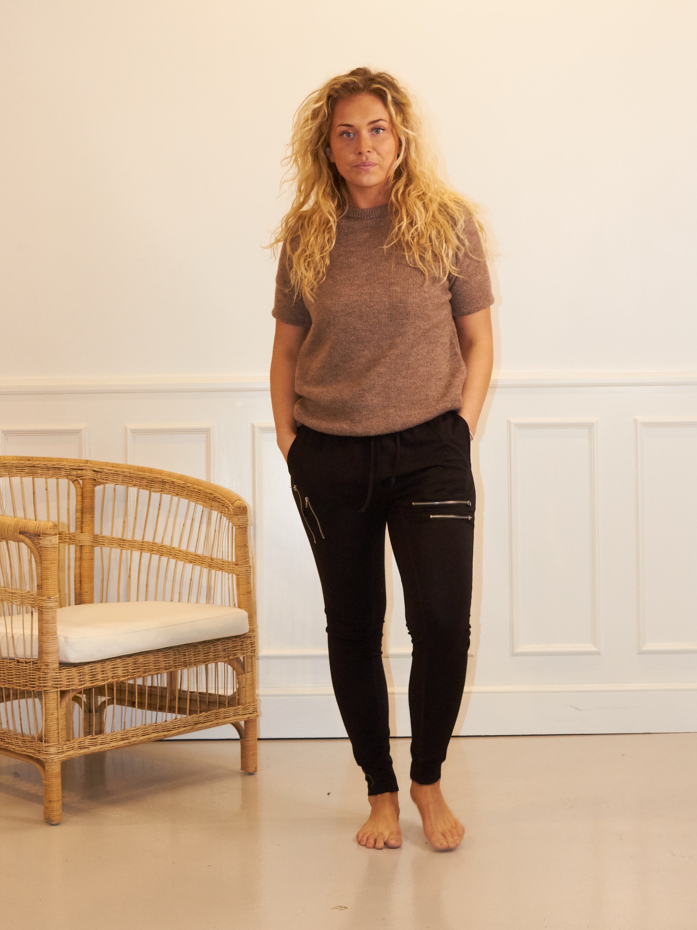 Comfy Copenhagen ApS Beds Are Burning Zipper Cotton Pants Black