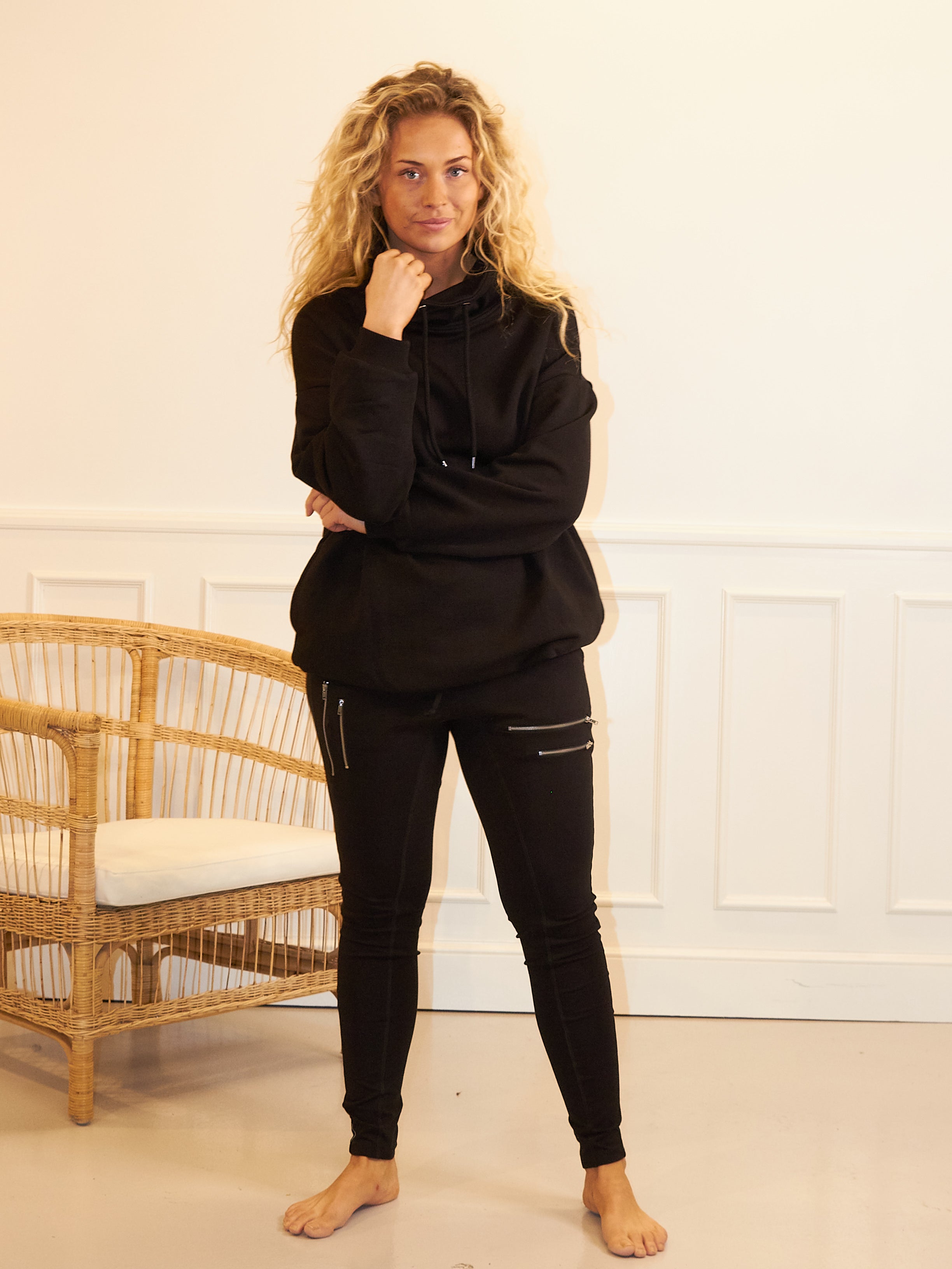 Comfy Copenhagen ApS Beds Are Burning Zipper Cotton Pants Black