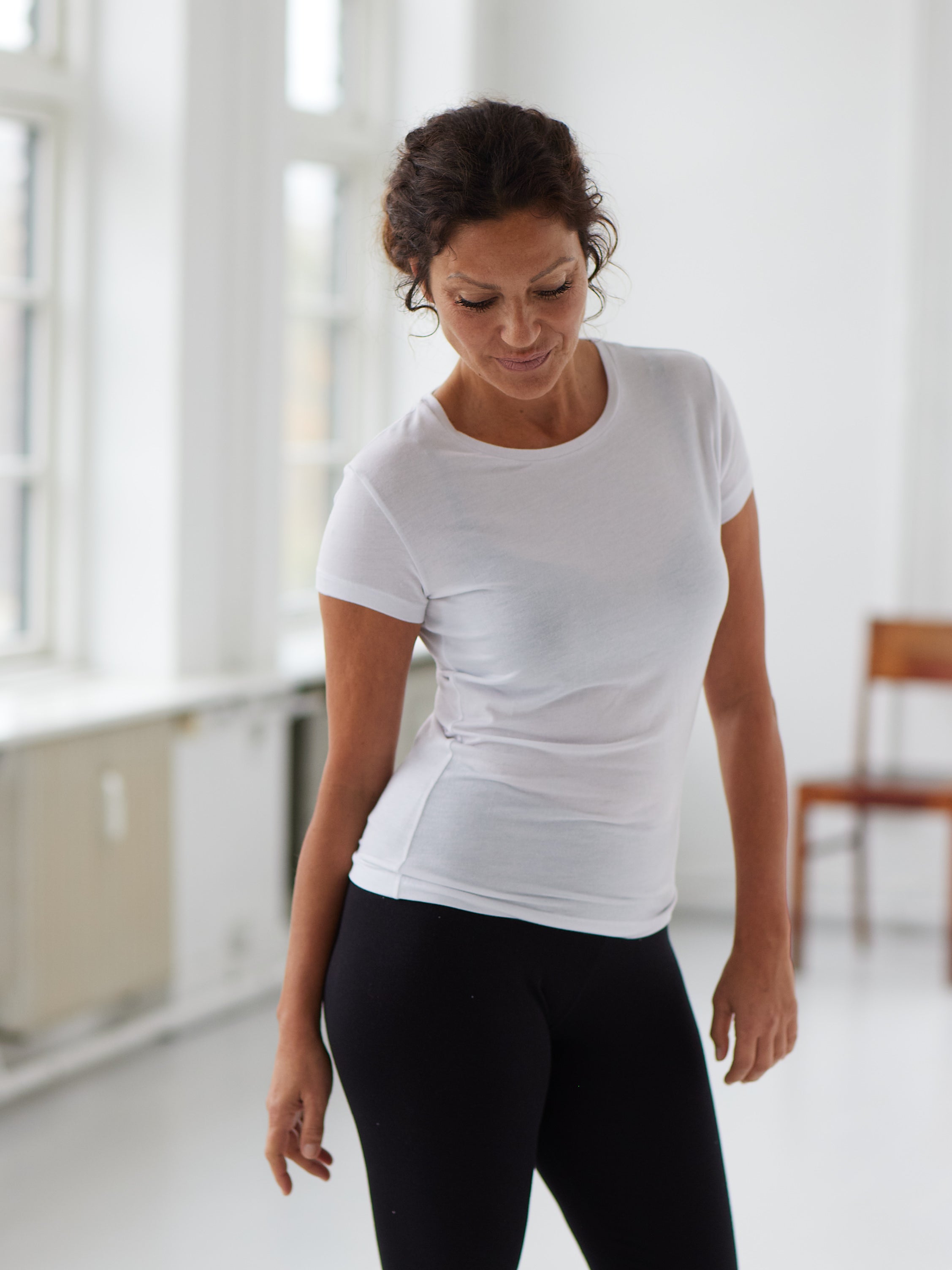 Comfy Copenhagen ApS Feeling Cashmere T-shirt White Melange