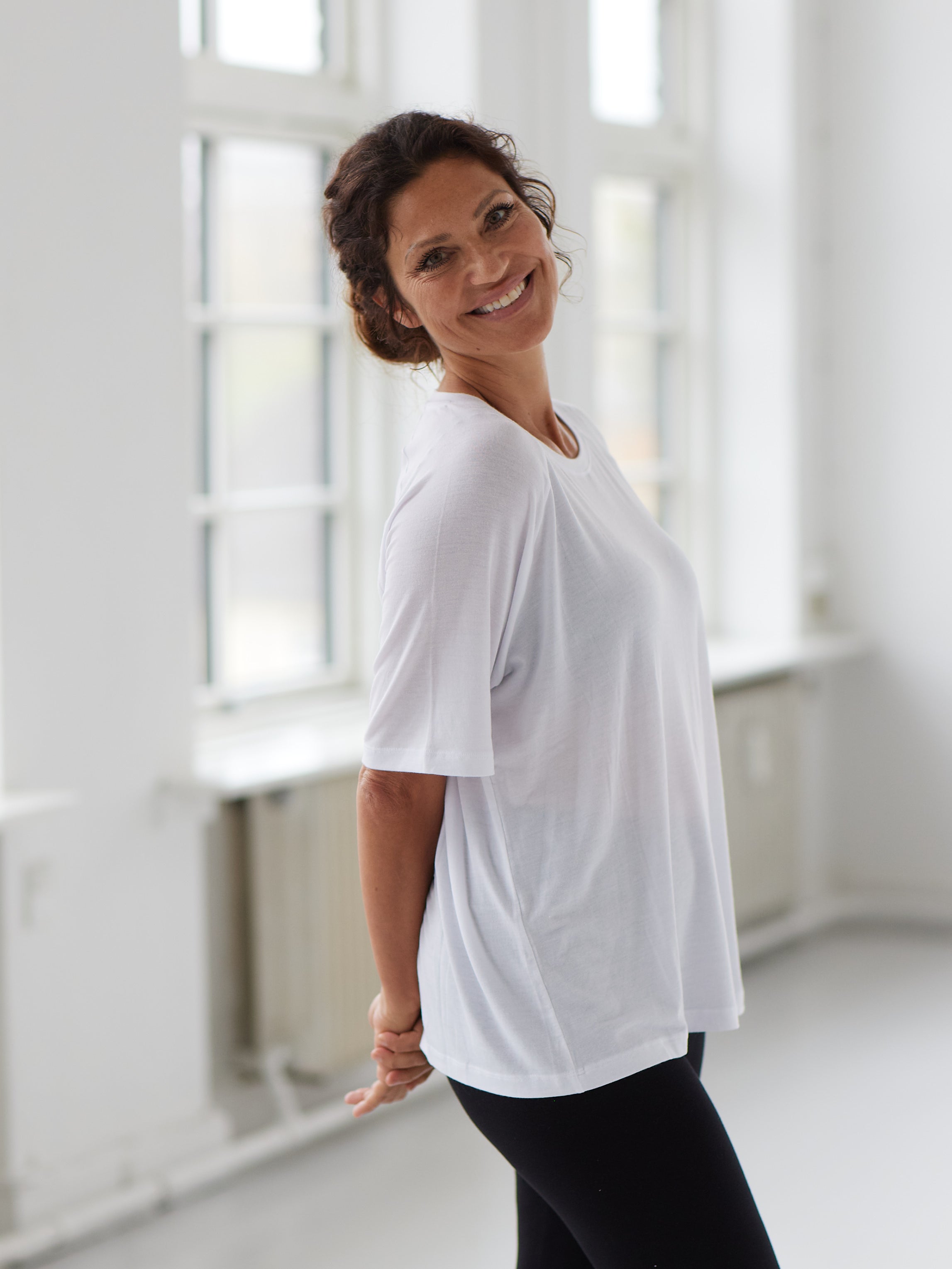 Comfy Copenhagen ApS Good Times Cashmere T-shirt White Melange