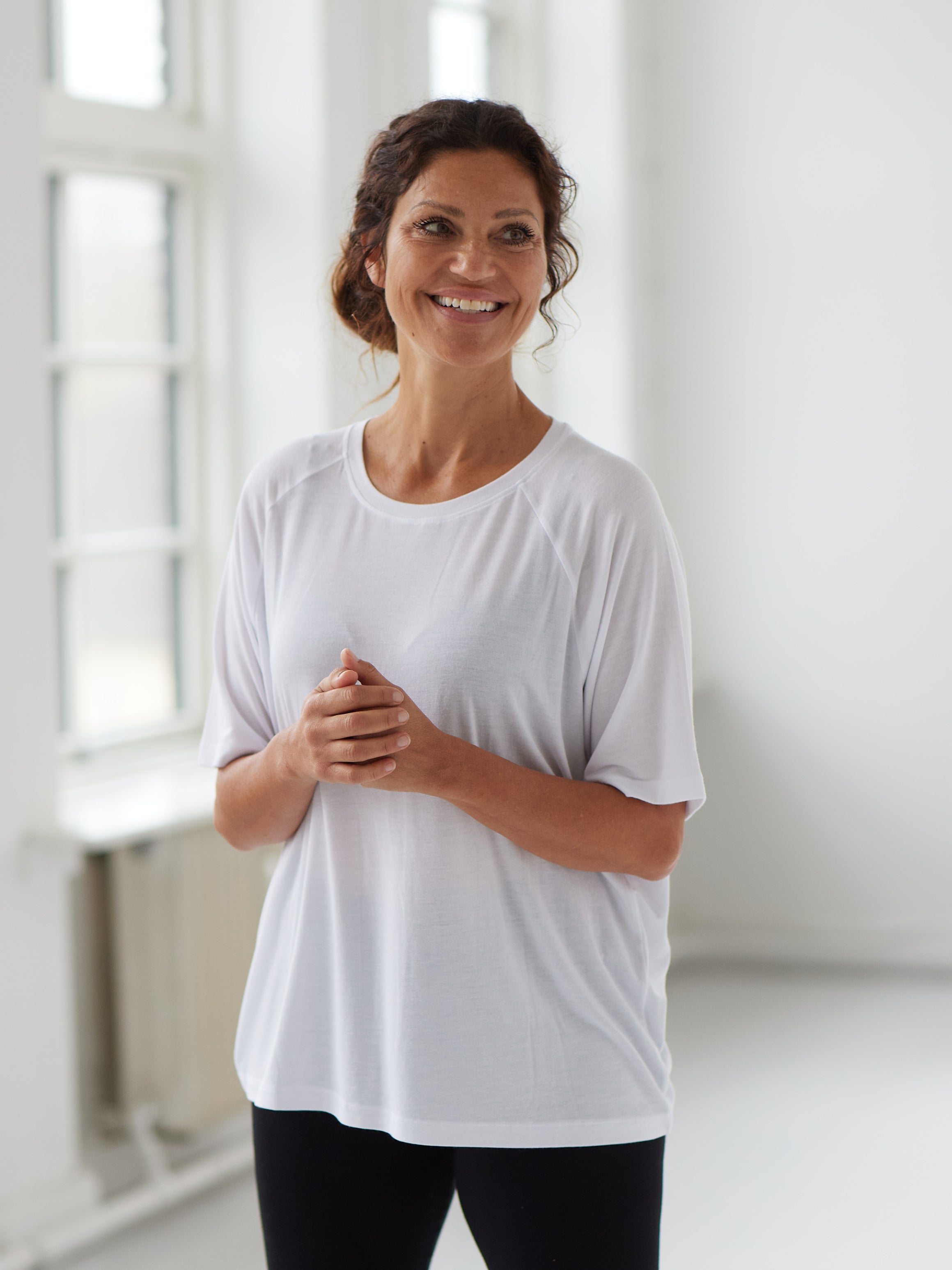 Comfy Copenhagen ApS Good Times Cashmere T-shirt White Melange