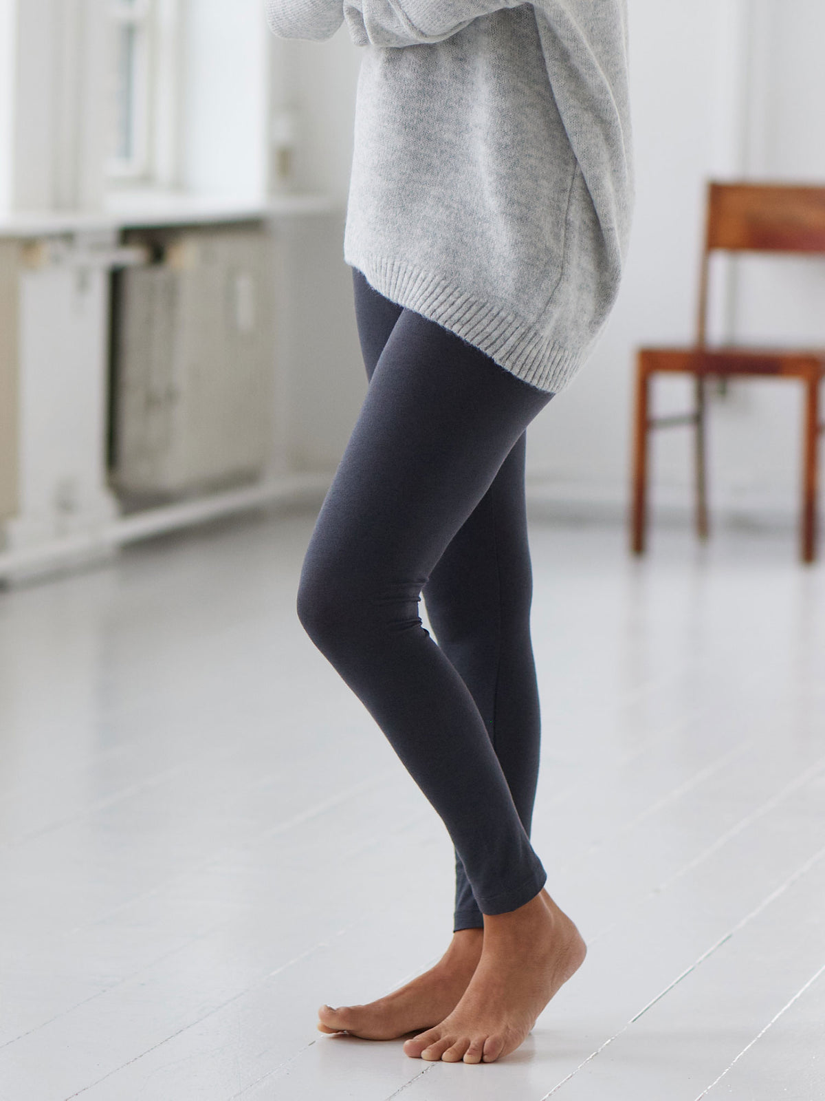 Comfy Copenhagen ApS Pleasing Cashmere Leggings Dark Grey Melange