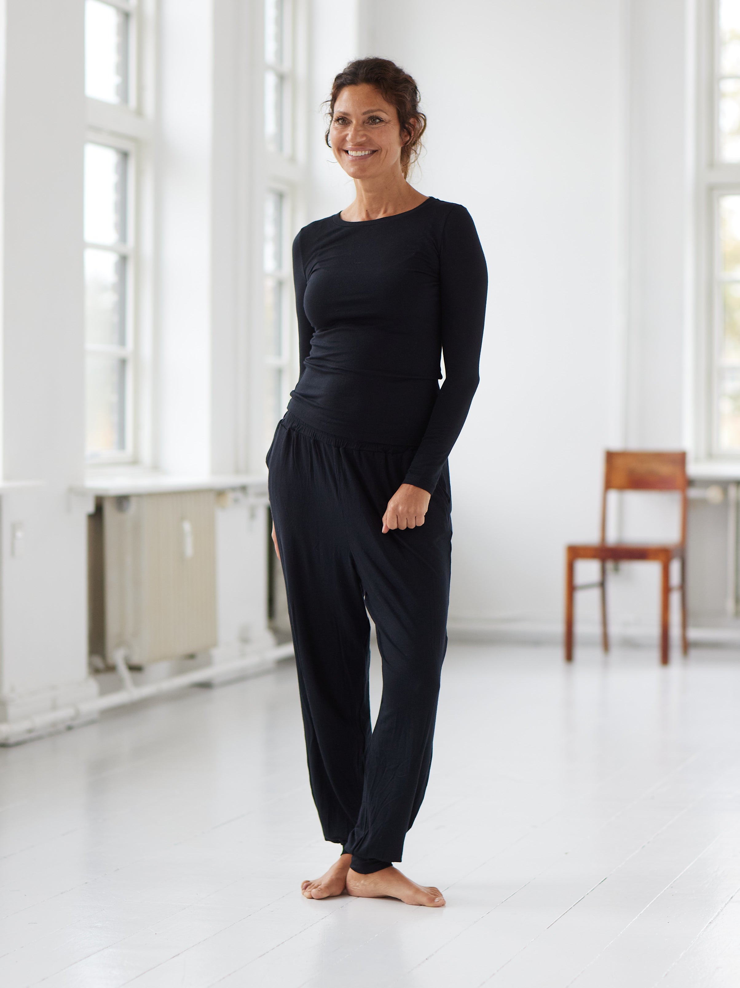 Comfy Copenhagen ApS Yoga Mood Cashmere Pants Black Melange