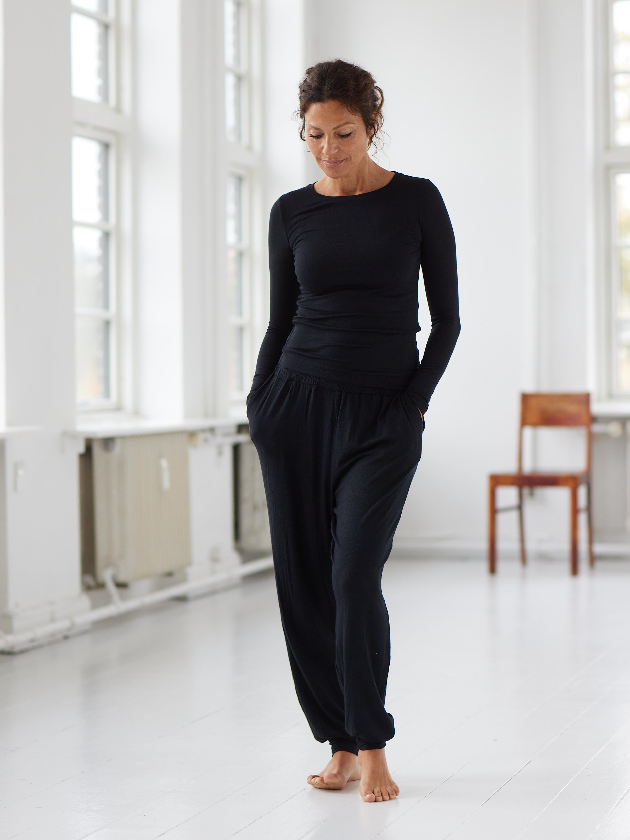 Comfy Copenhagen ApS Yoga Mood Cashmere Pants Black Melange