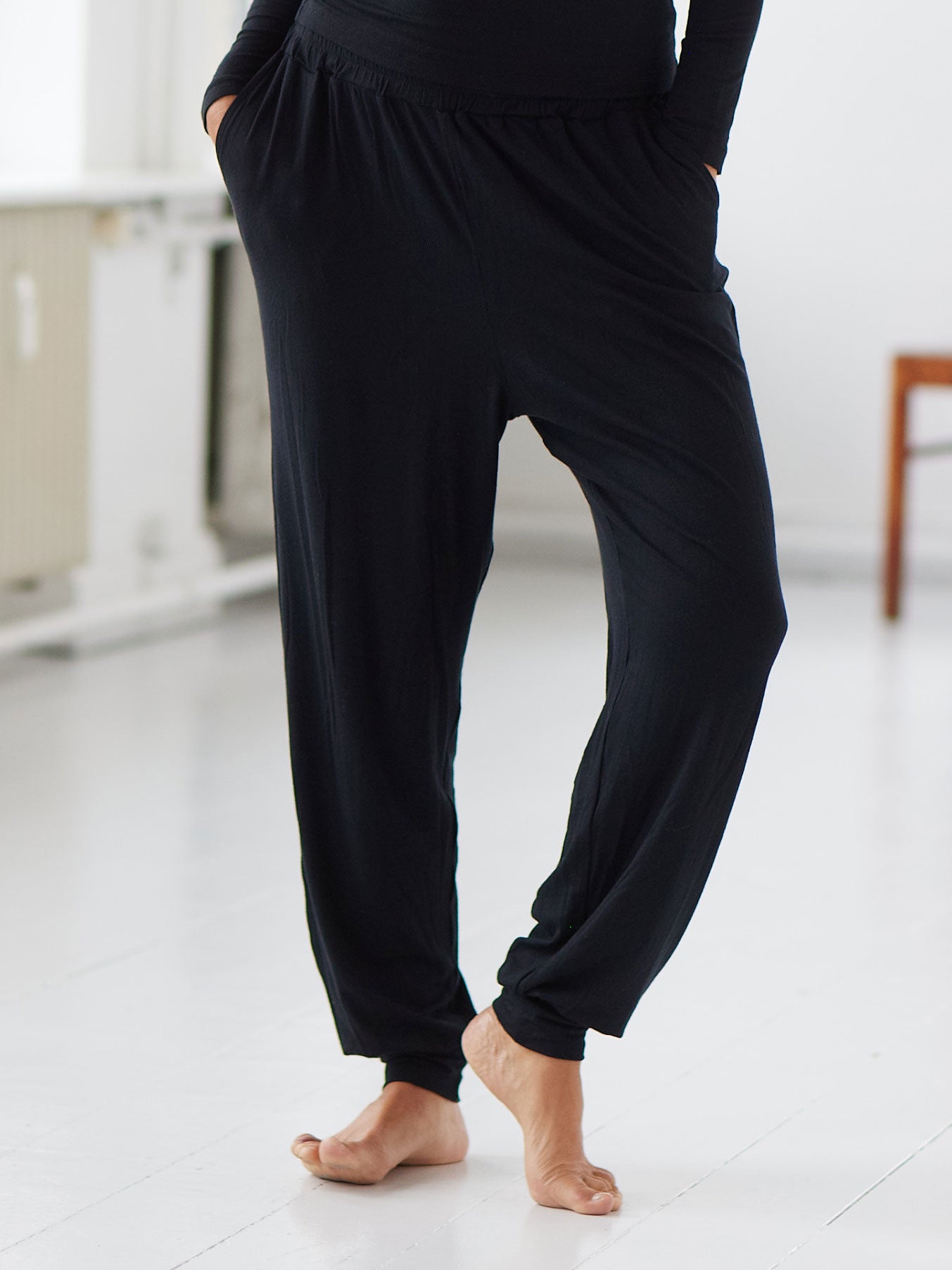 Comfy Copenhagen ApS Yoga Mood Cashmere Pants Black Melange