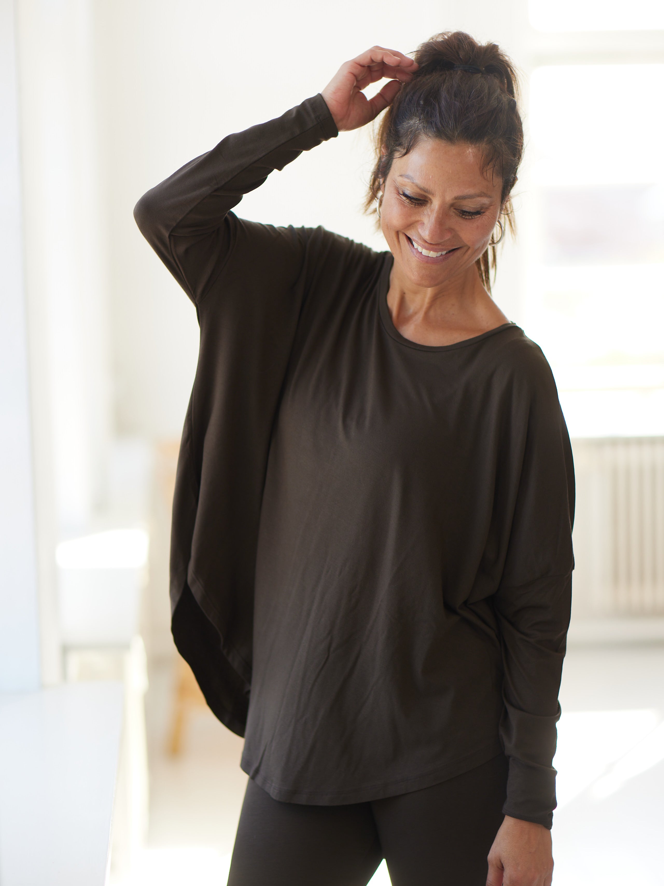 Comfy Copenhagen ApS Everything Glowes Long Sleeve Blouse Coffee