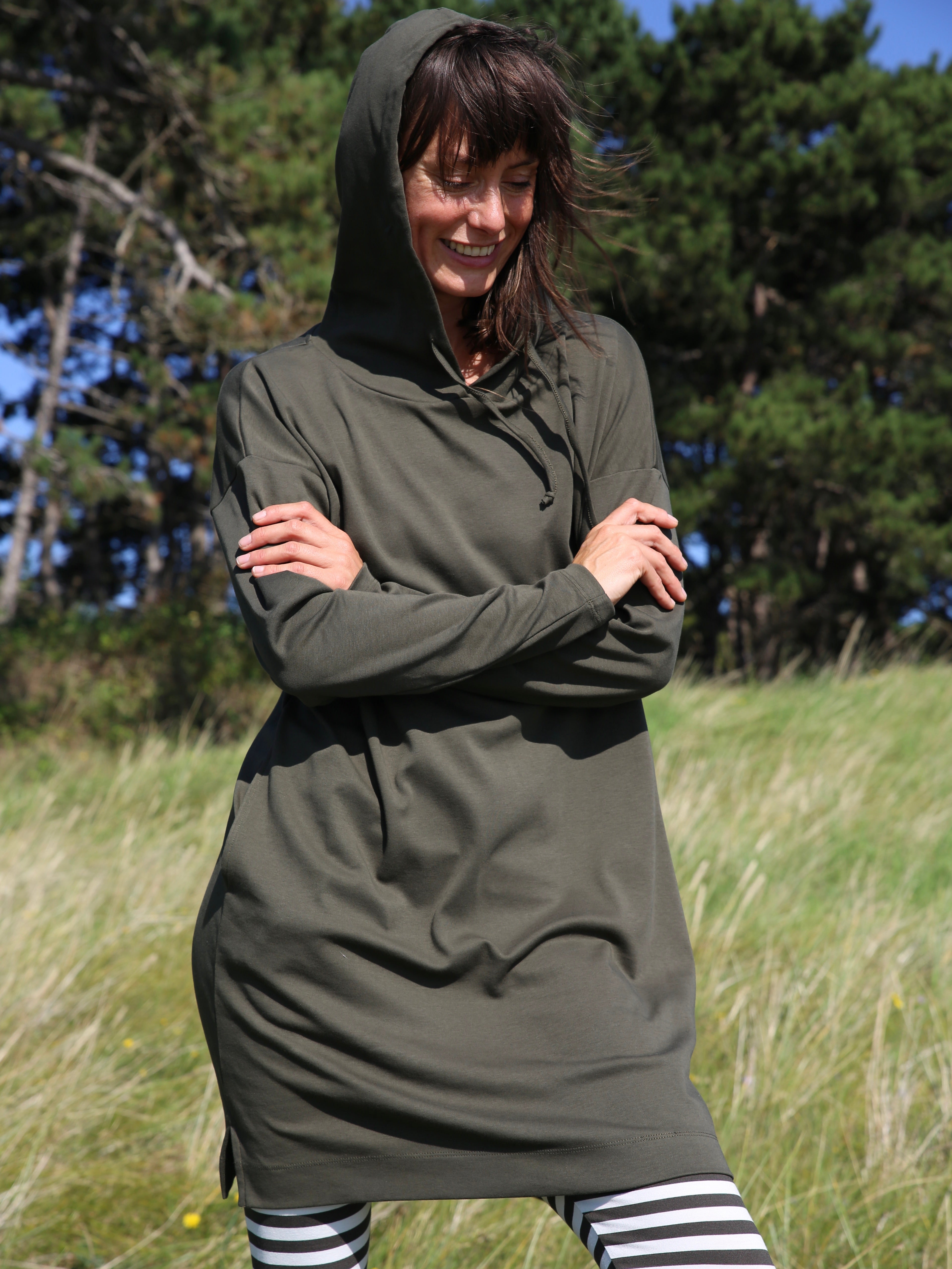 Comfy Copenhagen ApS Hoodie Dress Forest Green