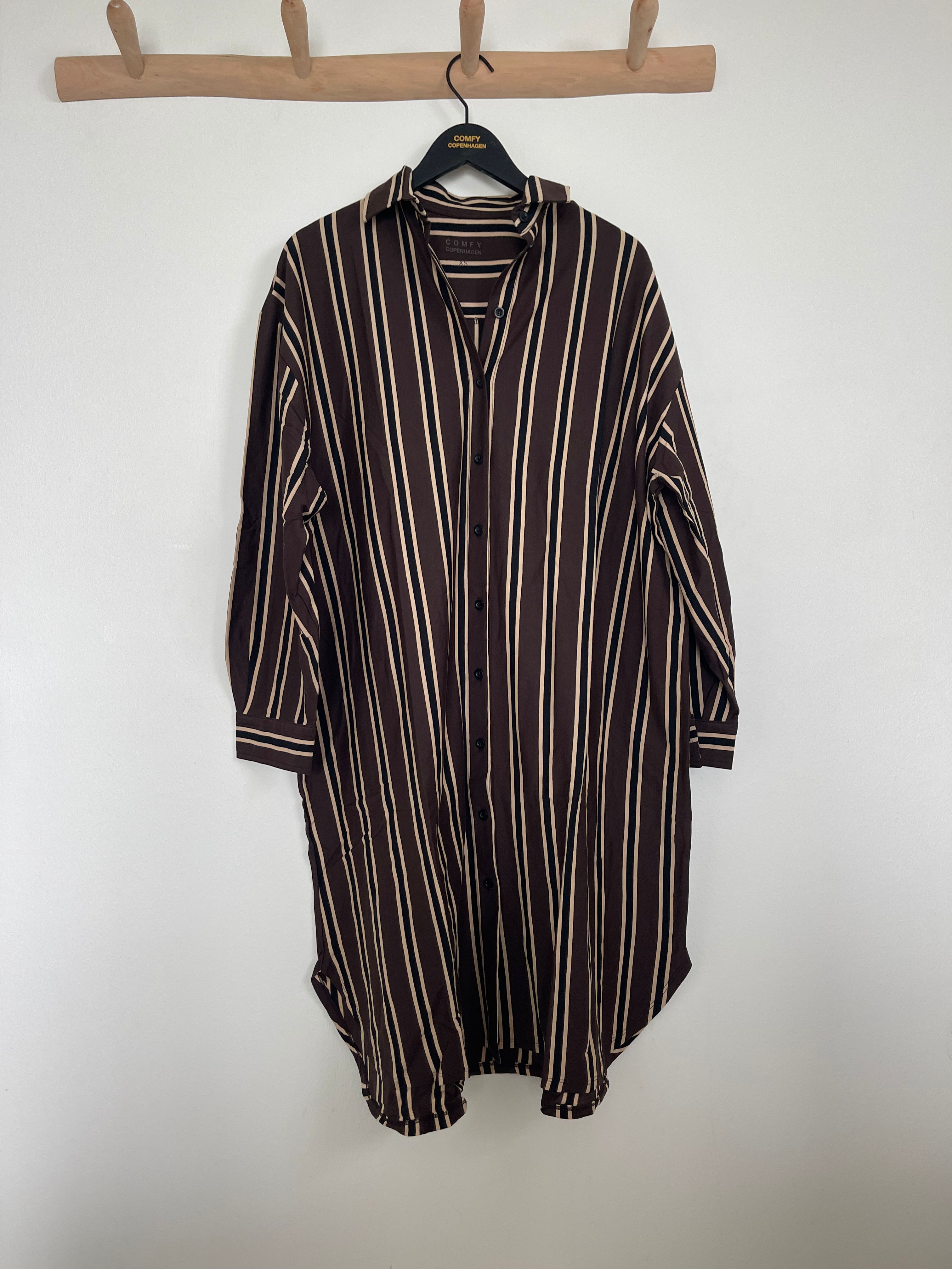Comfy Days Dress - Coffee/ black / sand