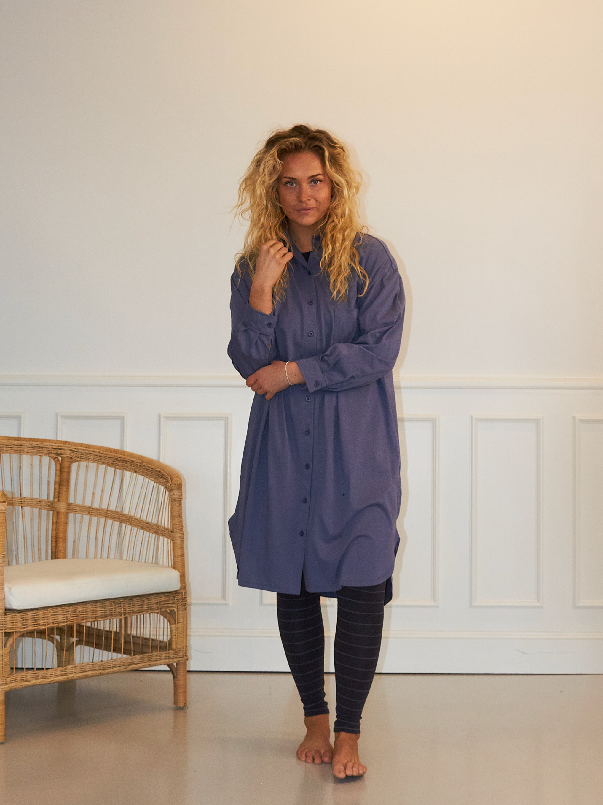 Comfy Days Dress - Steel Blue
