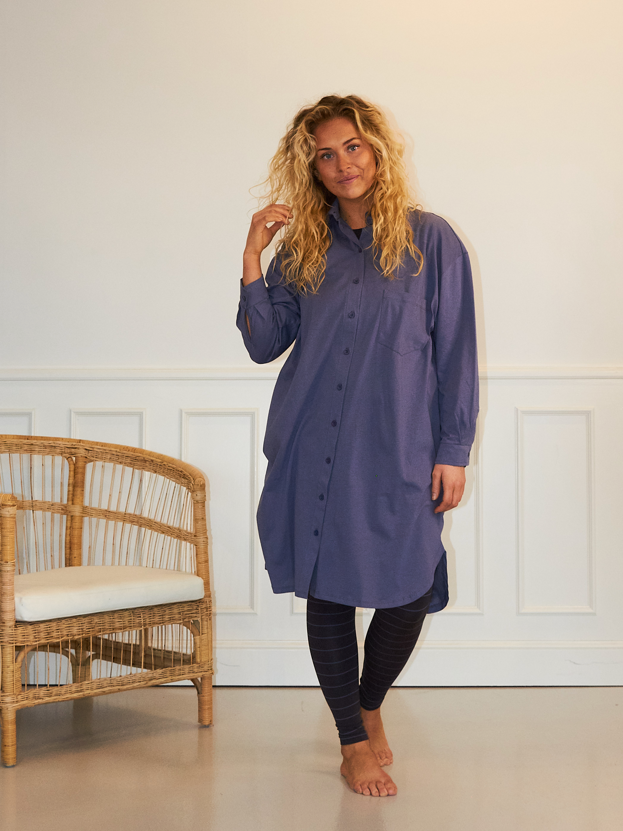 Comfy Days Dress - Steel Blue