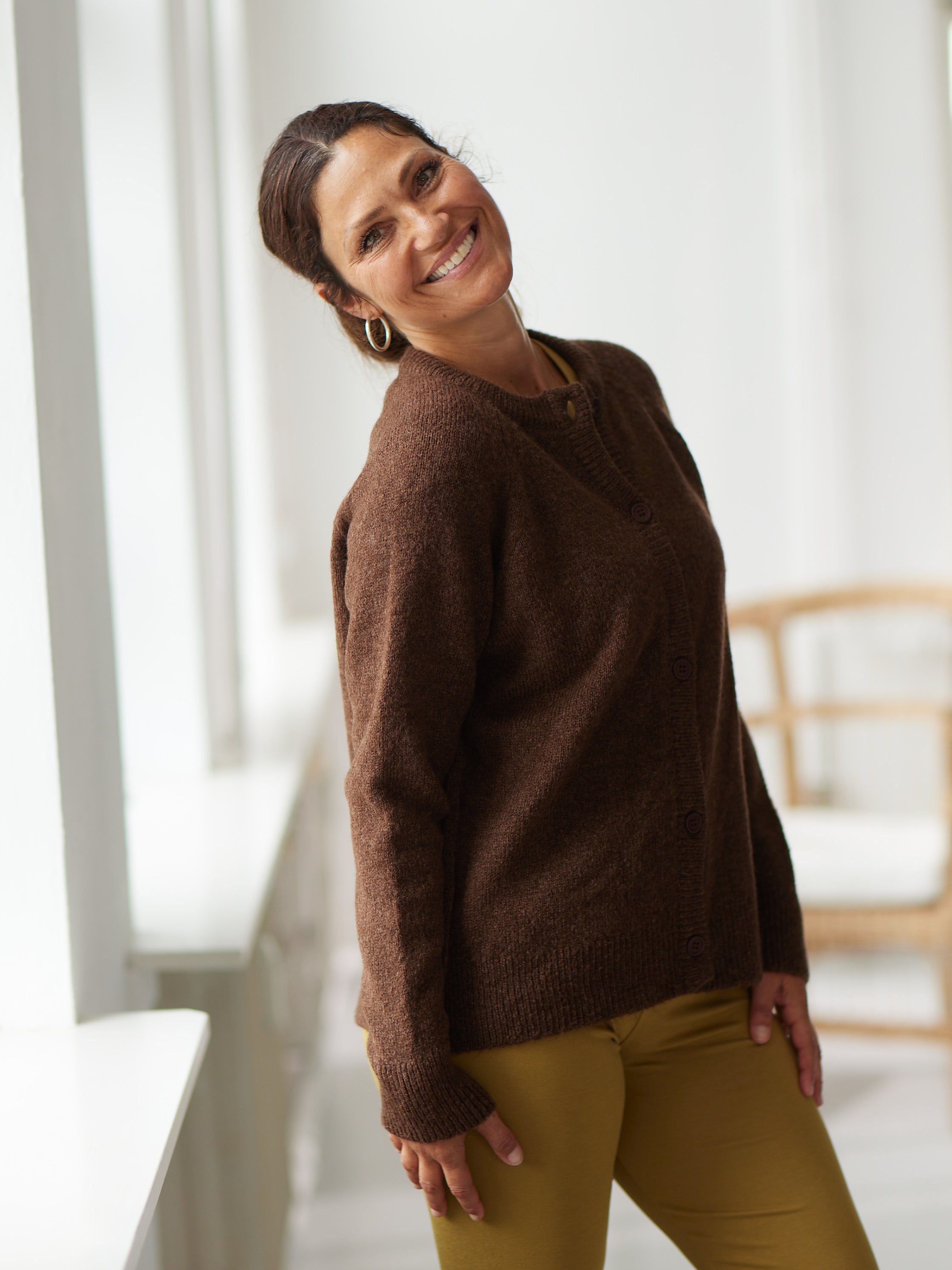 Comfy Copenhagen ApS Nice And Soft Cardigan Knit Cardigan Coffee