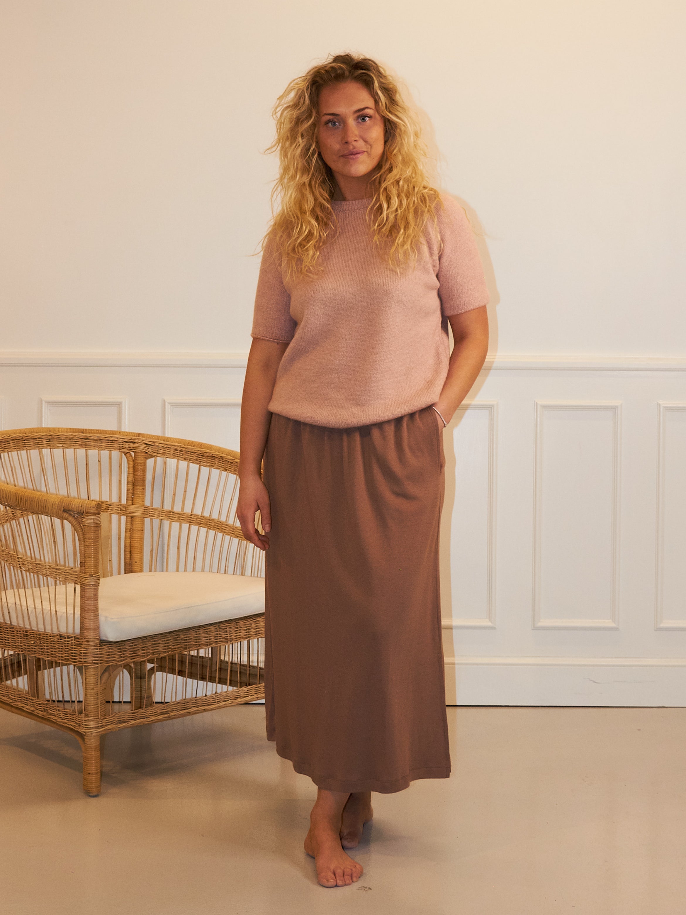 Comfy Copenhagen ApS Nice And Soft Short Sleeve Knit Rose