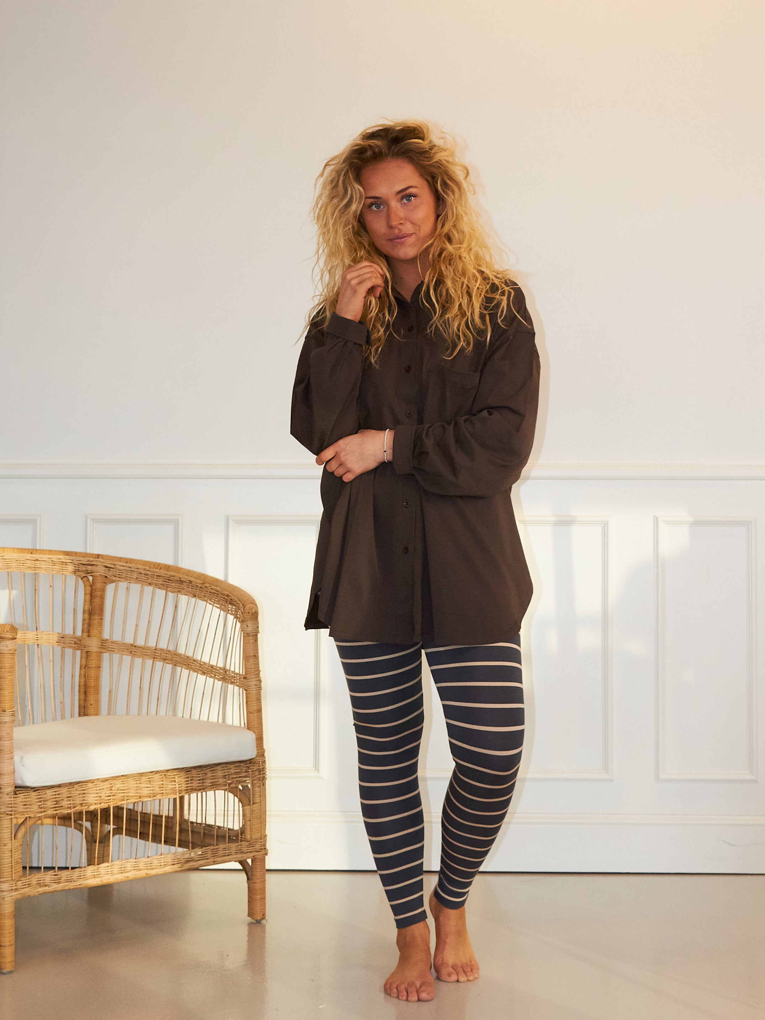 Comfy Copenhagen ApS Pleasing Viscose Leggings Army / Sand