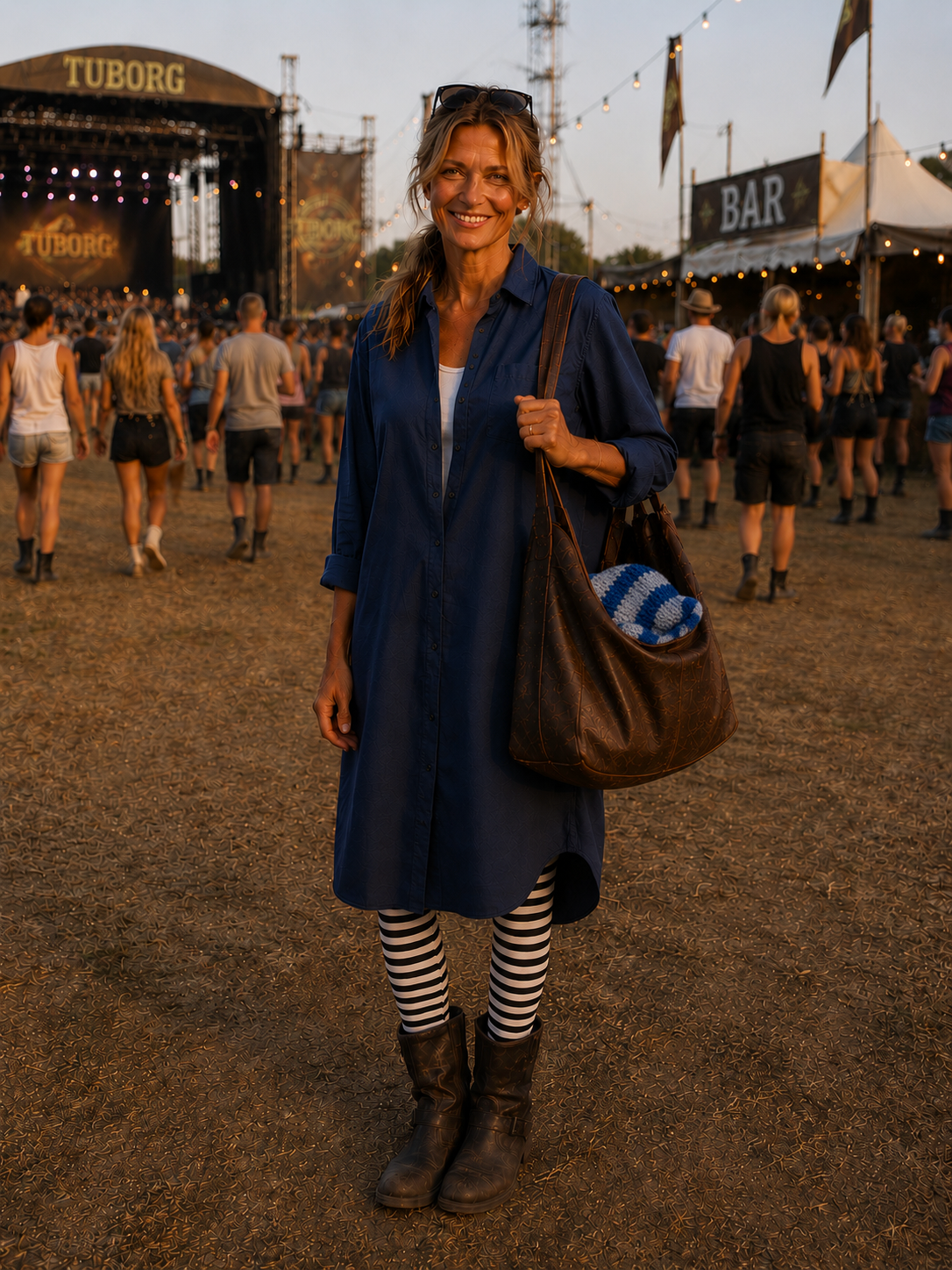 Comfy Days Dress - Dark Denim