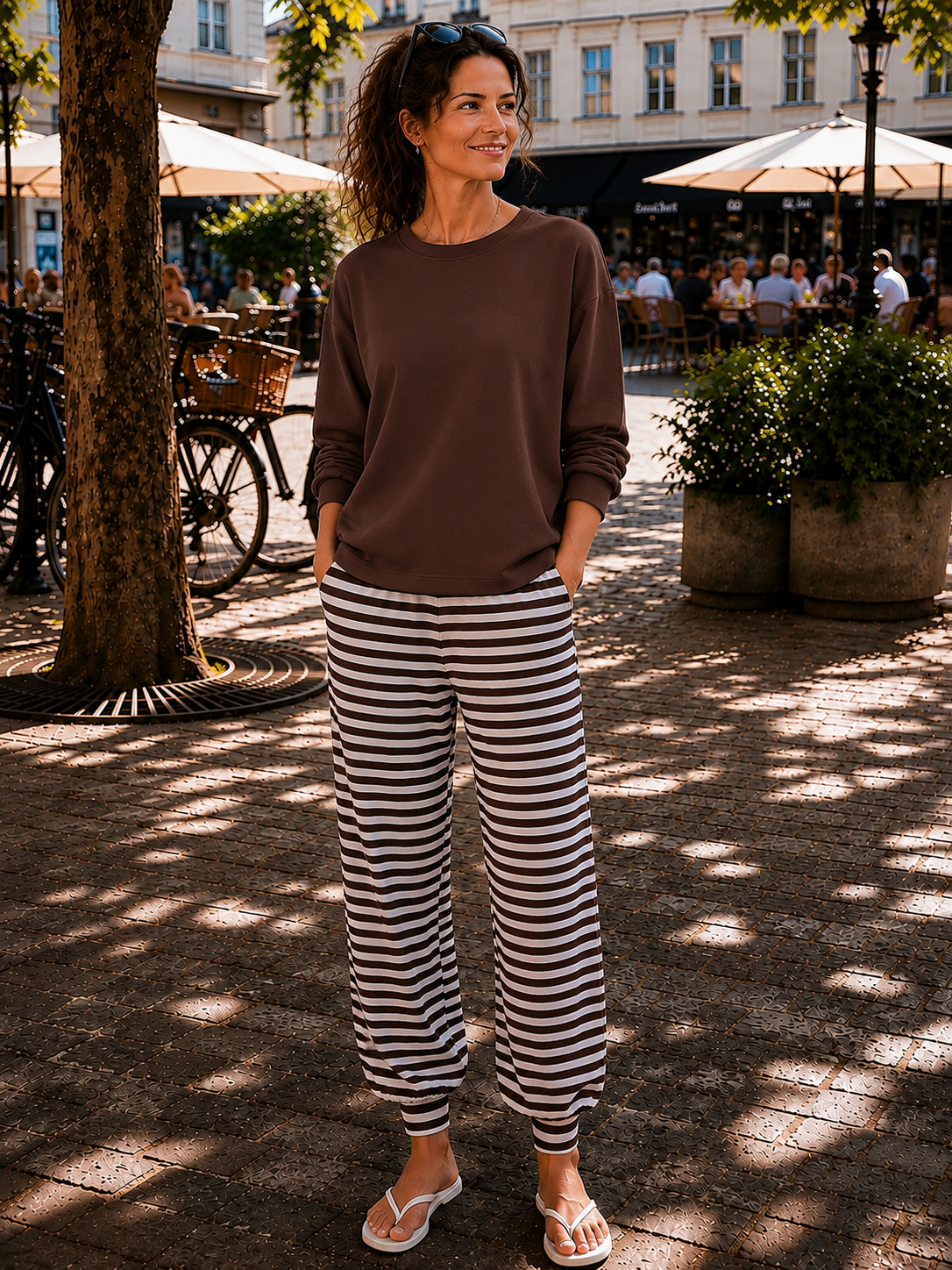 Yoga Mood Modal - Coffee / White
