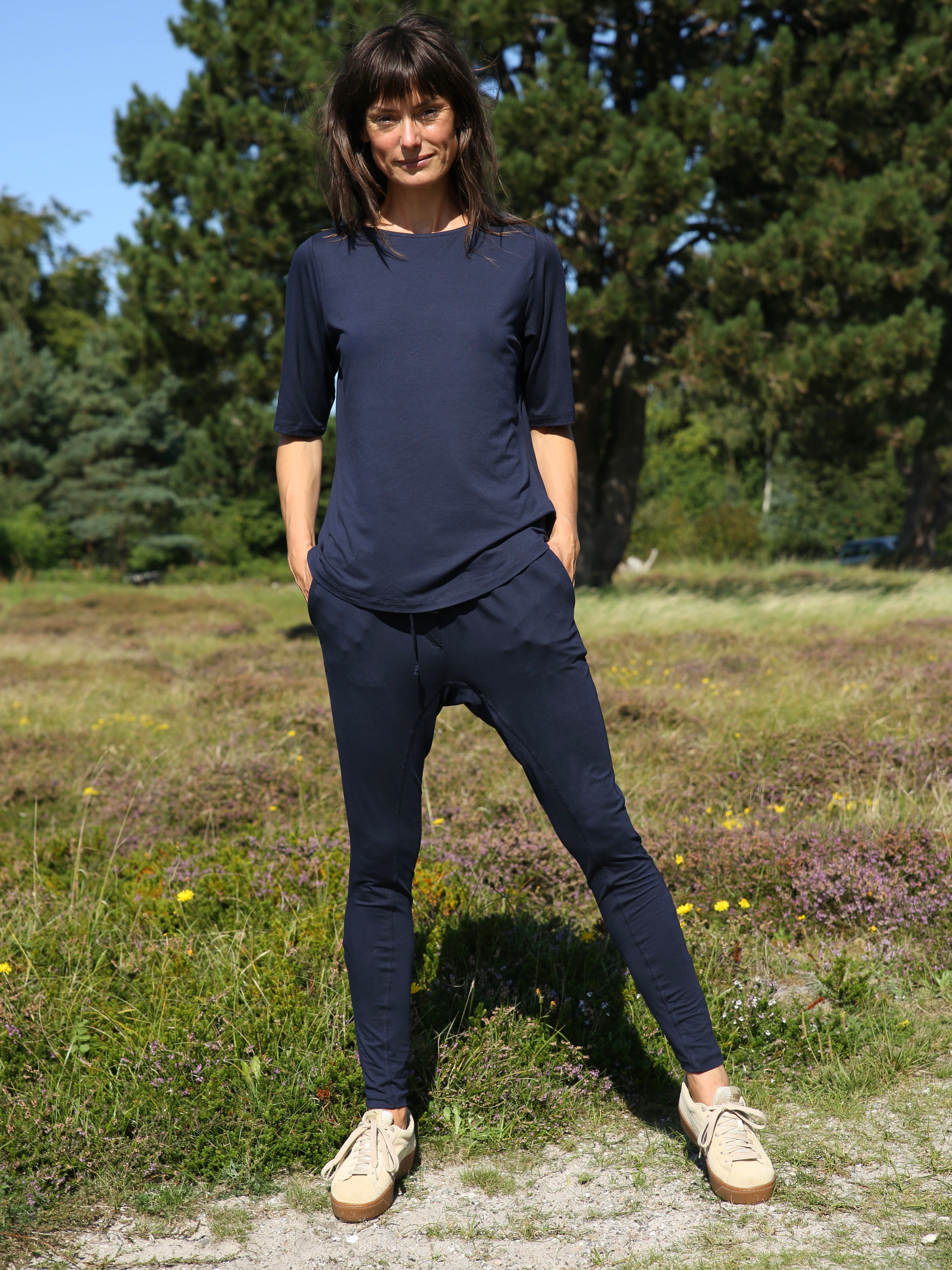 Comfy Copenhagen ApS Beds Are Burning - Viscose Pants Navy