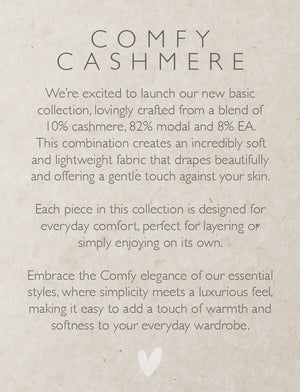 Comfy Copenhagen ApS Feeling Cashmere T-shirt Coffee Melange