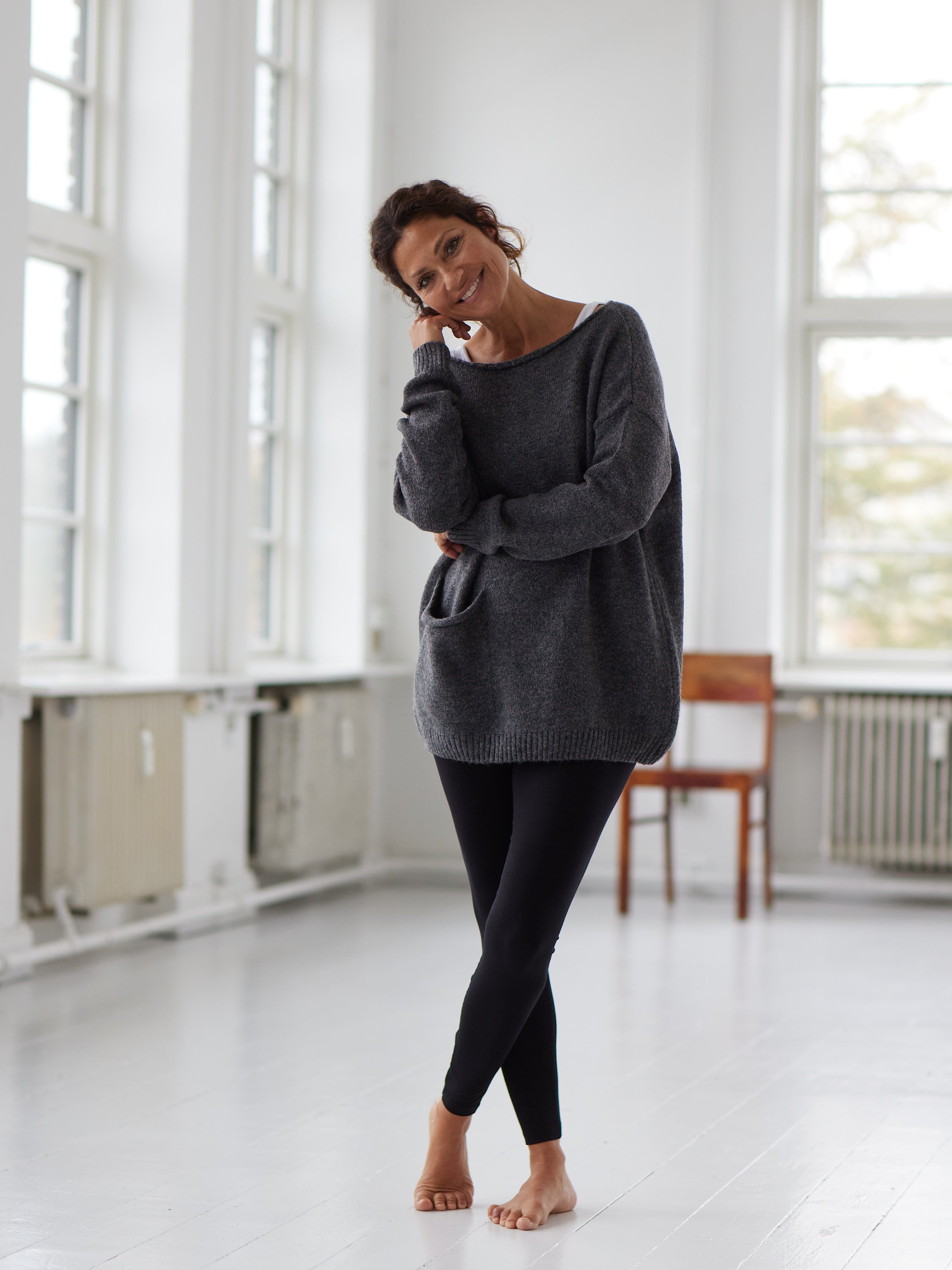 Comfy Copenhagen ApS Cashmere Pleasing Leggings Black Melange