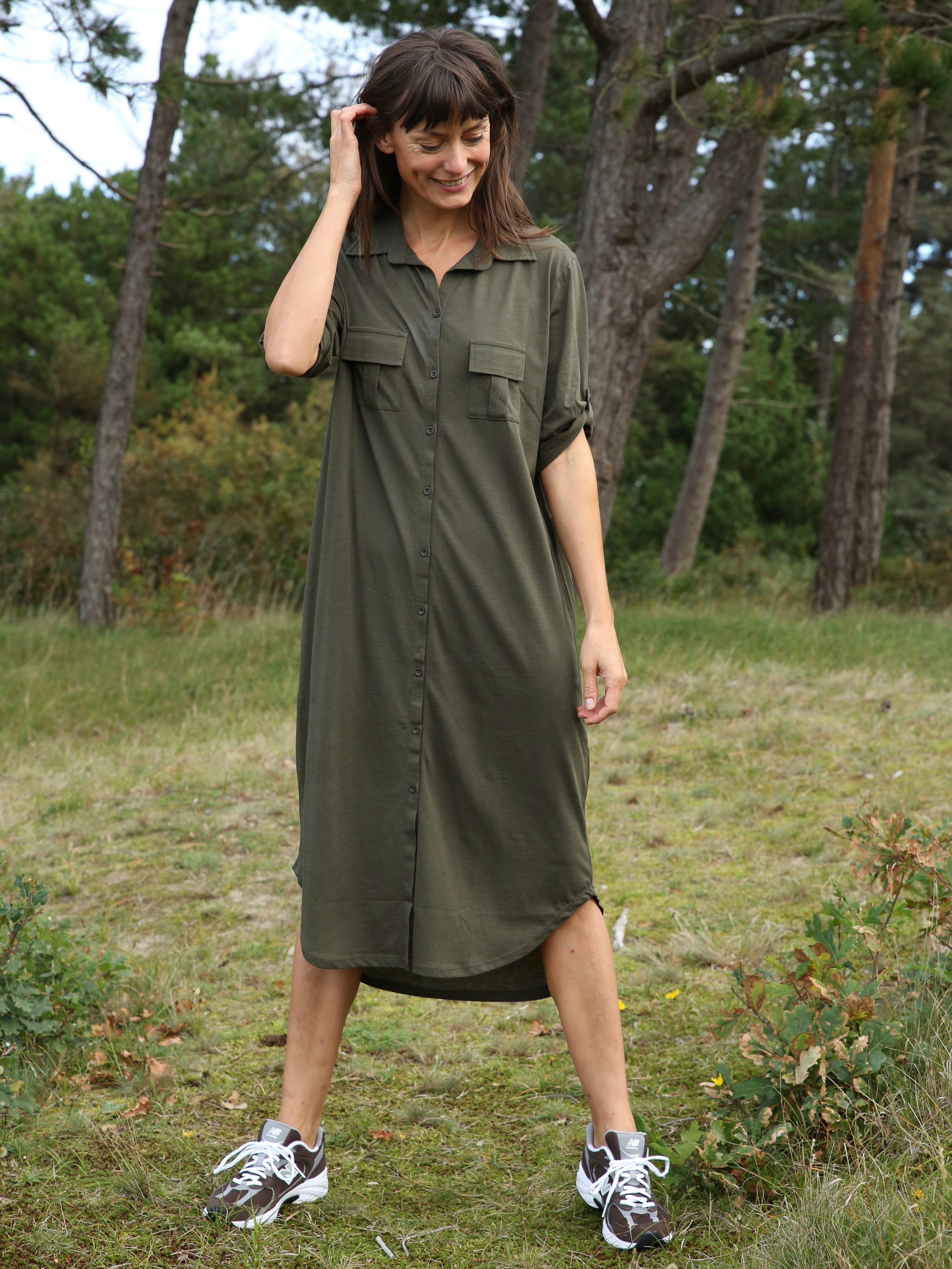 Comfy Copenhagen ApS Casual Ease Dress Forest Green