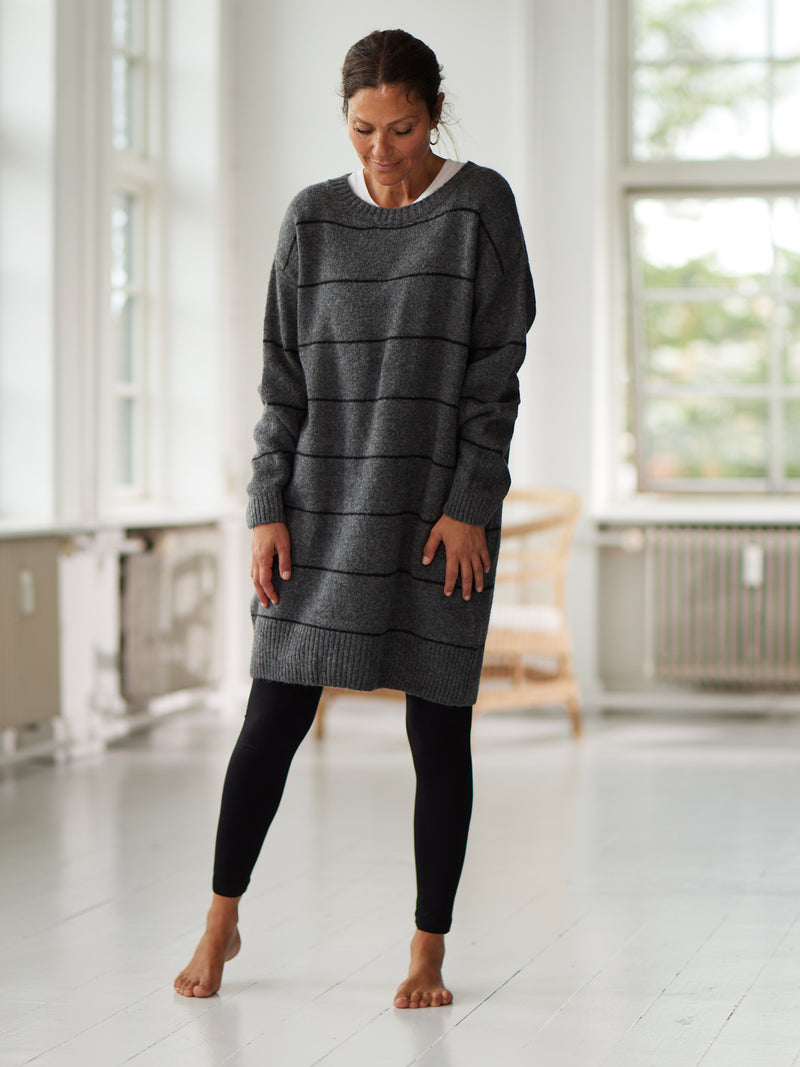 Comfy Copenhagen ApS Comfy Knit Dress Knit Black / Dark Grey Melange