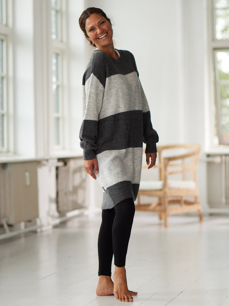 Comfy Copenhagen ApS Comfy Knit Dress Knit Dark Grey / Light Grey