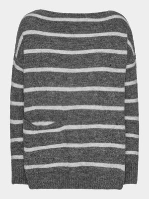 Comfy Copenhagen ApS Daydream Knit Dark Grey / Light Grey Stripe