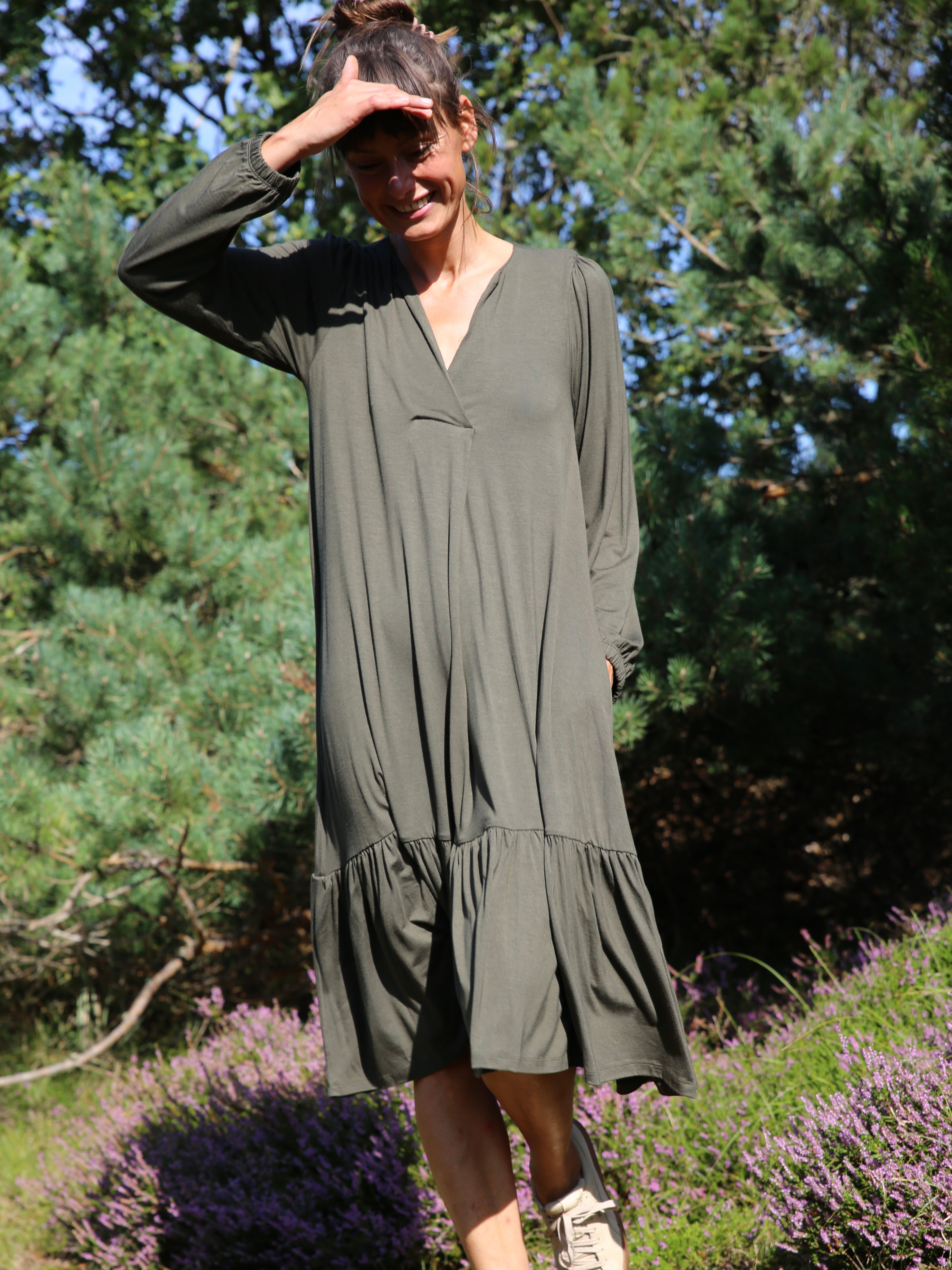 Comfy Copenhagen ApS Depend On Me Dress Forest Green