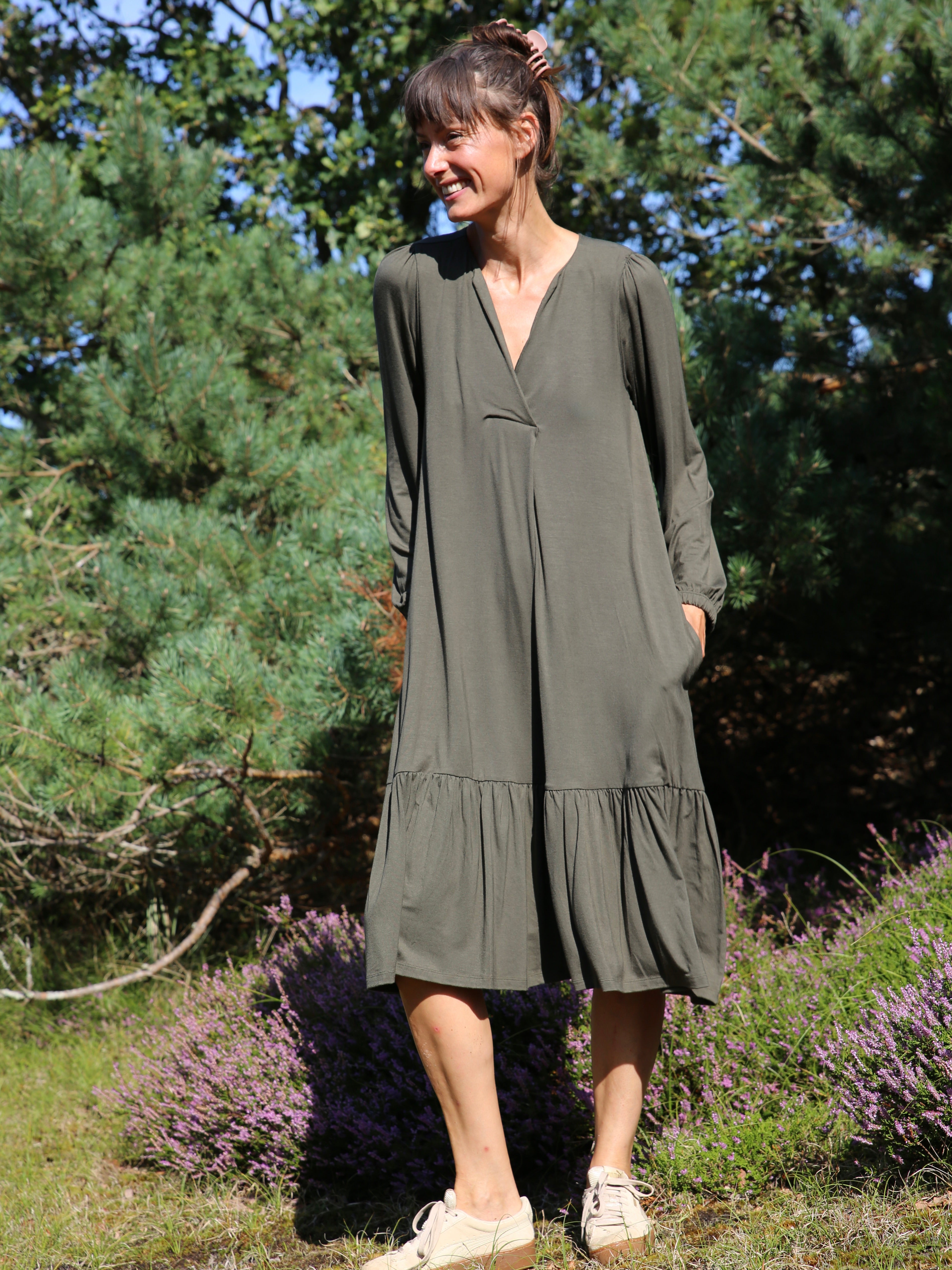 Comfy Copenhagen ApS Depend On Me Dress Forest Green