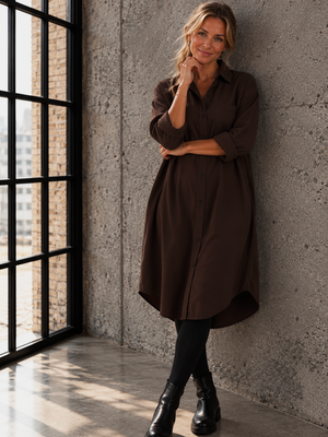 Comfy Days Dress - Coffee