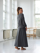 Comfy Copenhagen ApS Good Feeling Skirt Dark Grey Melange