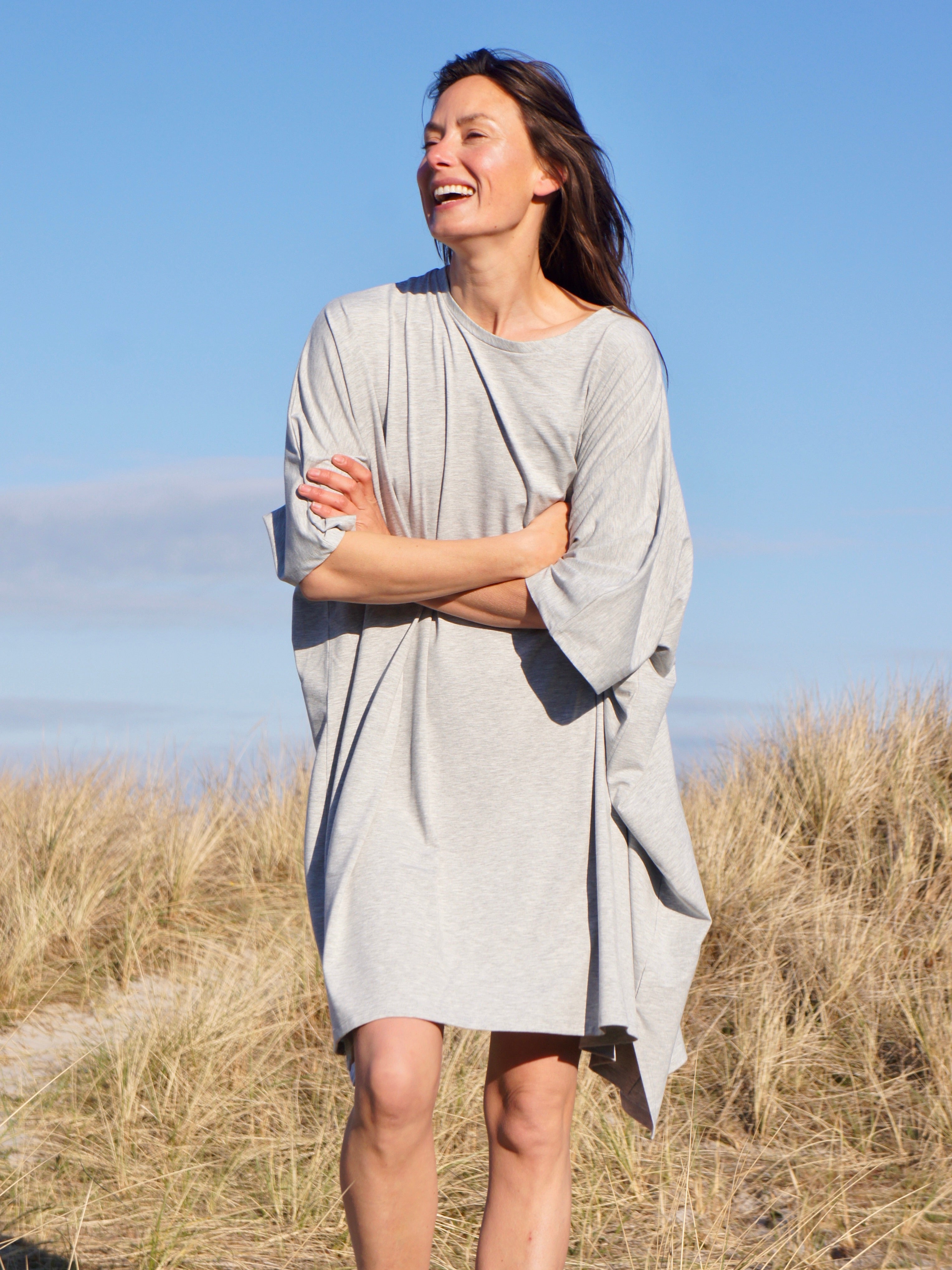 Comfy Copenhagen ApS Higher Love Dress Light Grey Melange