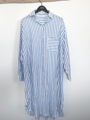 Comfy Days Dress - Blue / white