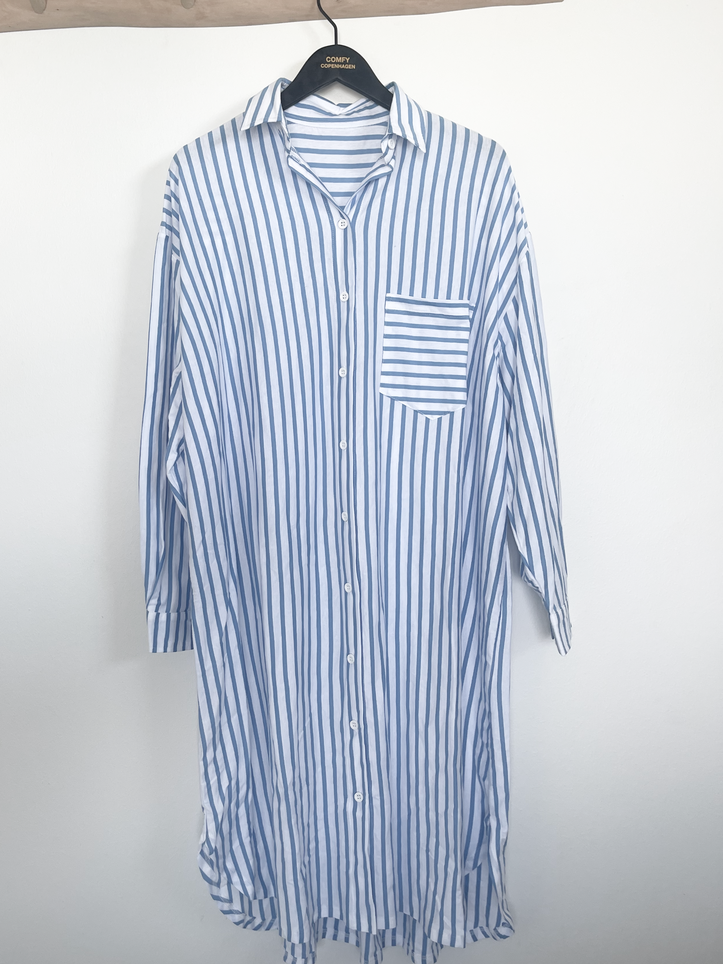 Comfy Days Dress - Blue / white