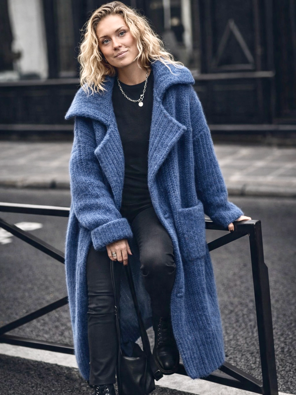 Chunky Hug regular længde - Denim Blue