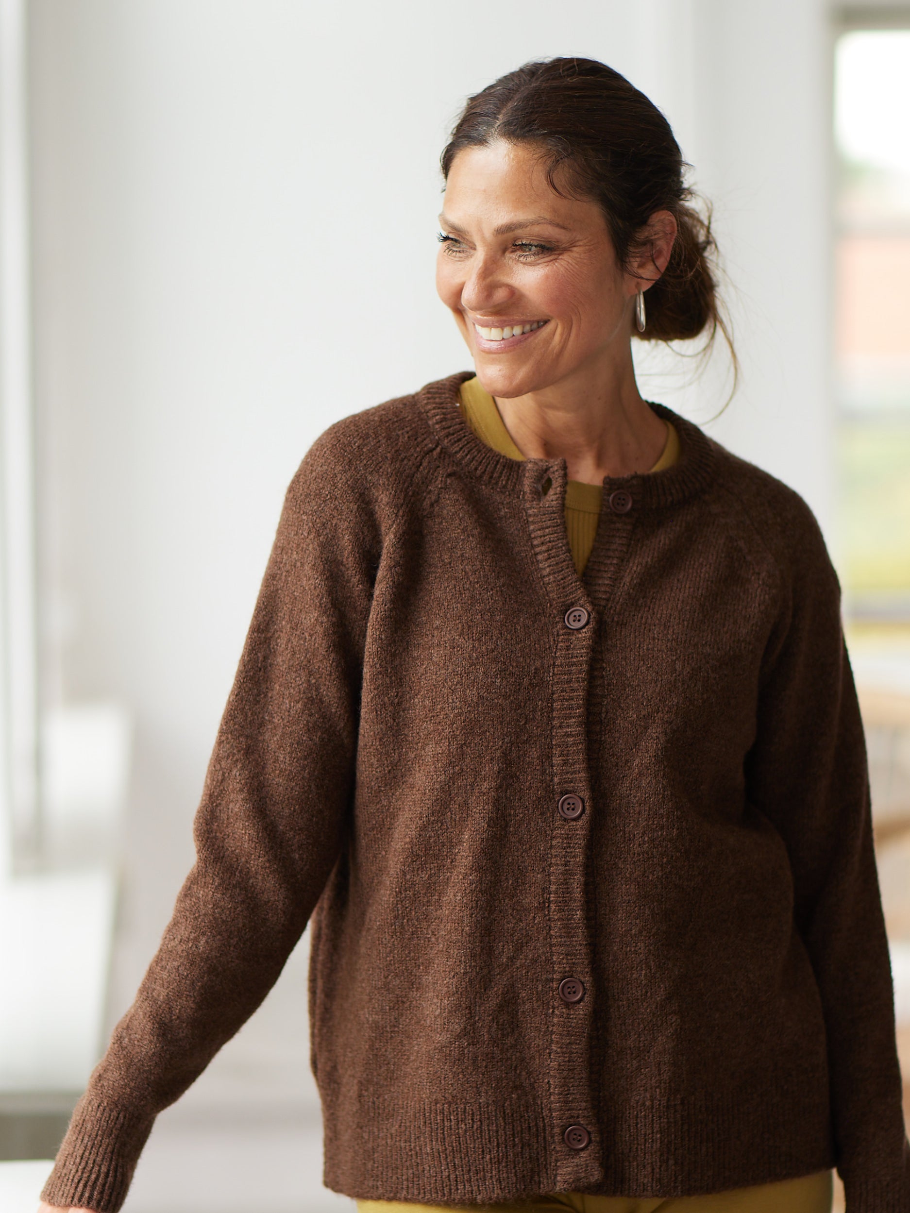 Comfy Copenhagen ApS Nice And Soft - Cardigan Knit Cardigan Coffee