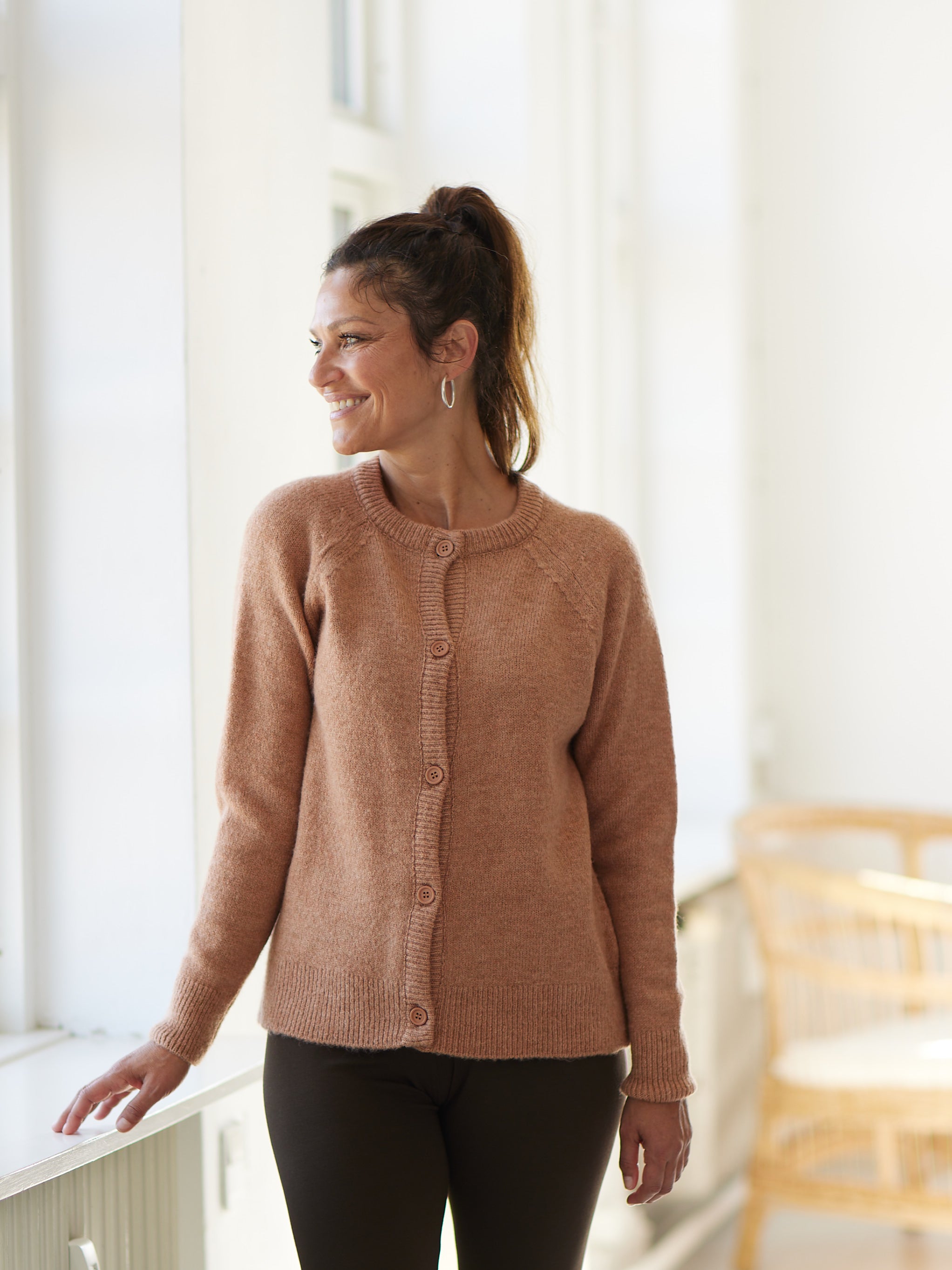 Comfy Copenhagen ApS Nice And Soft Cardigan Knit Cardigan Rusty Rose