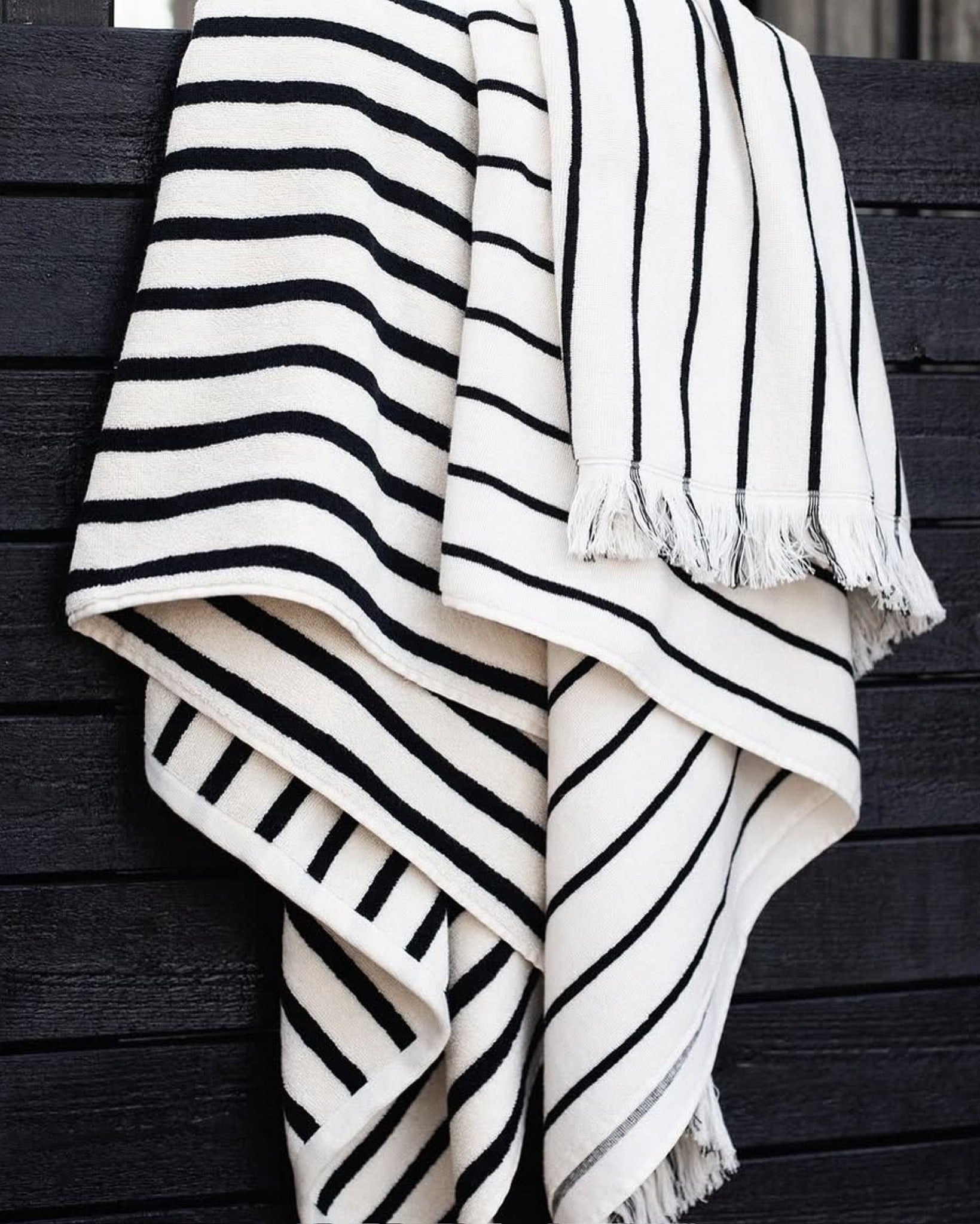 Håndklæde 70 x 140 - Bonnie black/white