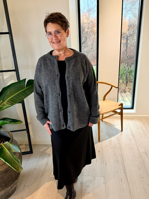 Nice And Soft Cardigan - Dark Grey