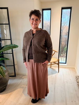 Nice And Soft Cardigan - Light Brown