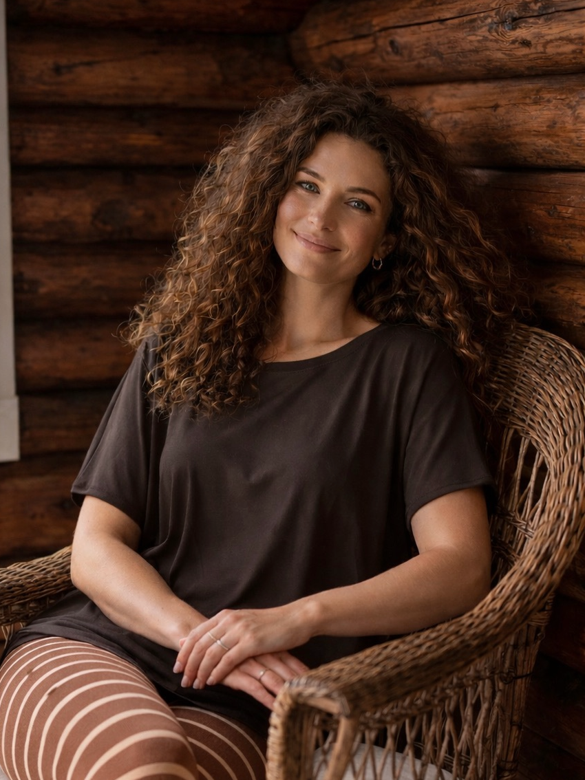 Slow Tee - Modal - Coffee